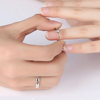 Nhẫn Cặp Hình Trái Tim Ghép Đôi Lãng Mạn