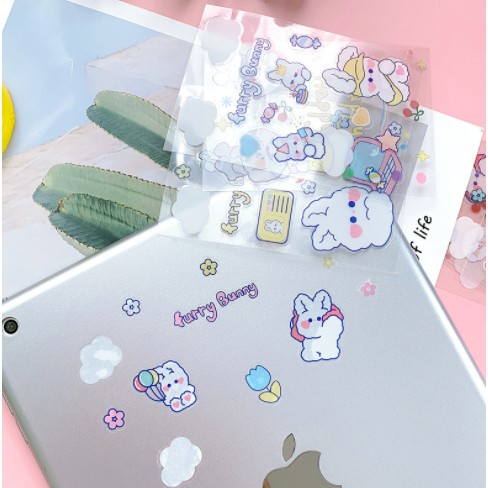 sticker thỏ gấu hoppang S32 sticker anh đào cute sticker dễ thương