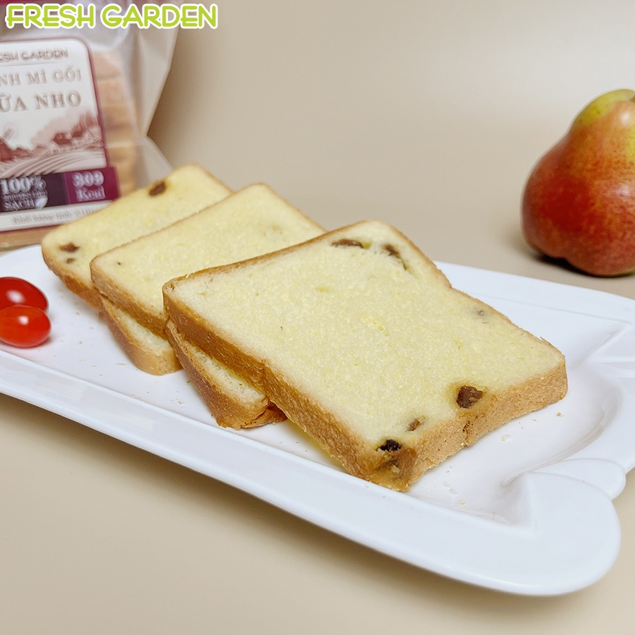 Bánh Mì Gối Sữa Nho FRESH GARDEN Thơm Ngon Đậm Vị Là Sự Kết Hợp Hoàn Hảo Của Sữa Và Nho Gói 310g