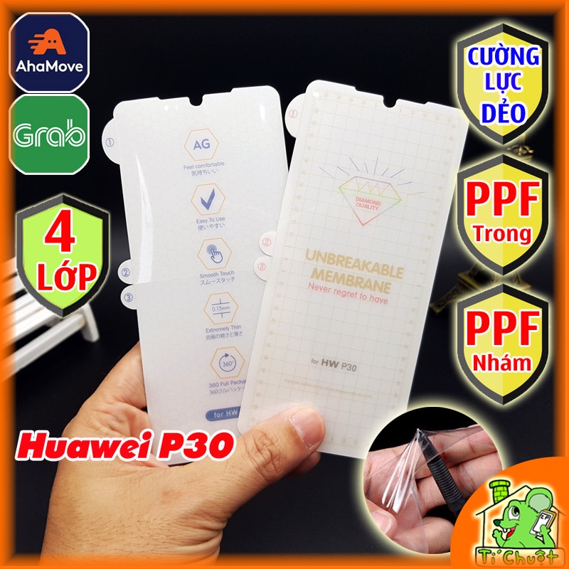 [Mặt Trước] Dán CL Dẻo PPF Huawei P30 Cường Lực Chống Vân Tay
