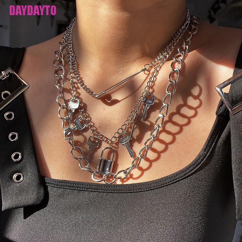 Vòng Cổ Choker Mặt Hình Chìa Khóa Thiên Thần Phong Cách Gothic Punk Hip Hop