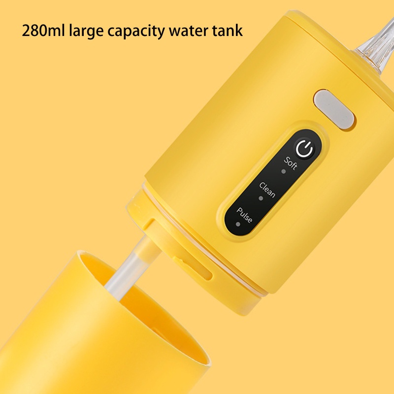 Máy Chỉ Nha Khoa Không Thấm Nước IPX7 3 Chế Độ 280ML Có Thể Sạc Lại Bằng Cổng USB