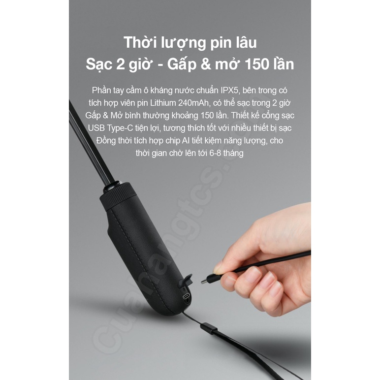 Ô mưa điện thông minh UREVO Electric Umbrella Xiaomi gấp tự động