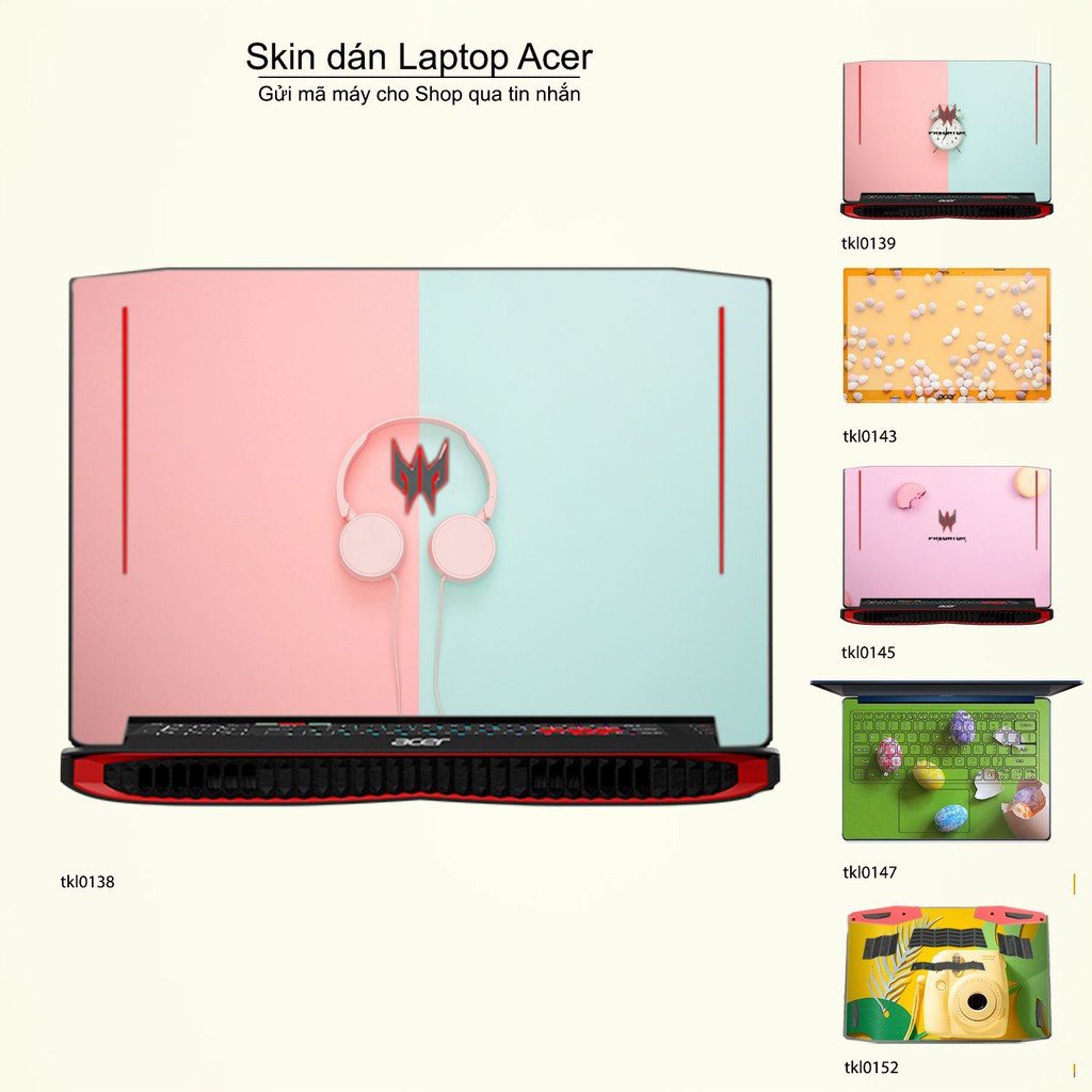 Skin dán Laptop Acer in hình thiết kế nhiều mẫu 4 (inbox mã máy cho Shop)