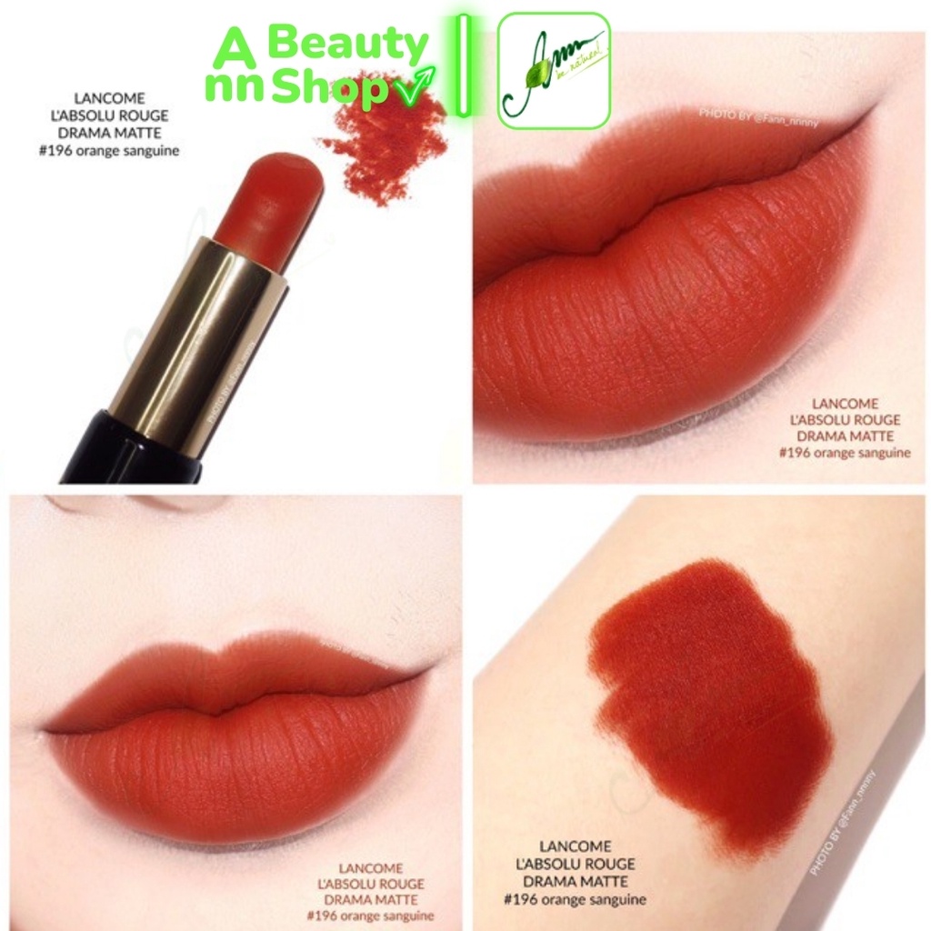 Son Lancome L’absolu Rouge Drama MATTE #196: Orange Sanguine