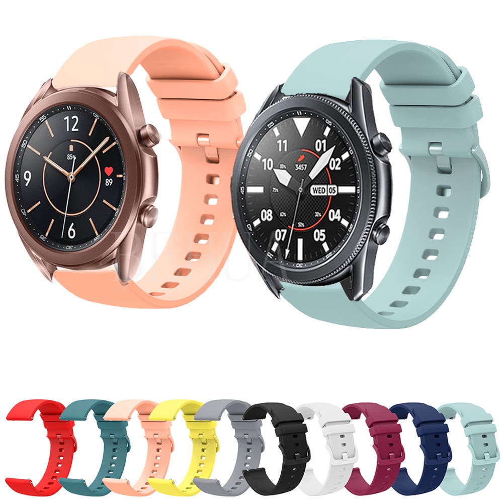 Dây Đeo Silicon 18mm 22mm 20mm Cho Đồng Hồ Thông Minh Samsung Galaxy Watch 4 3 Active 2 40 44mm Amazfit BIP GTS 3 GT 3