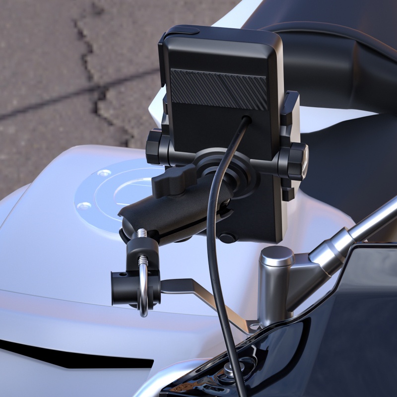 Giá Đỡ Điện Thoại Kiêm Sạc Không Dây Mặt Gương Chống Sốc