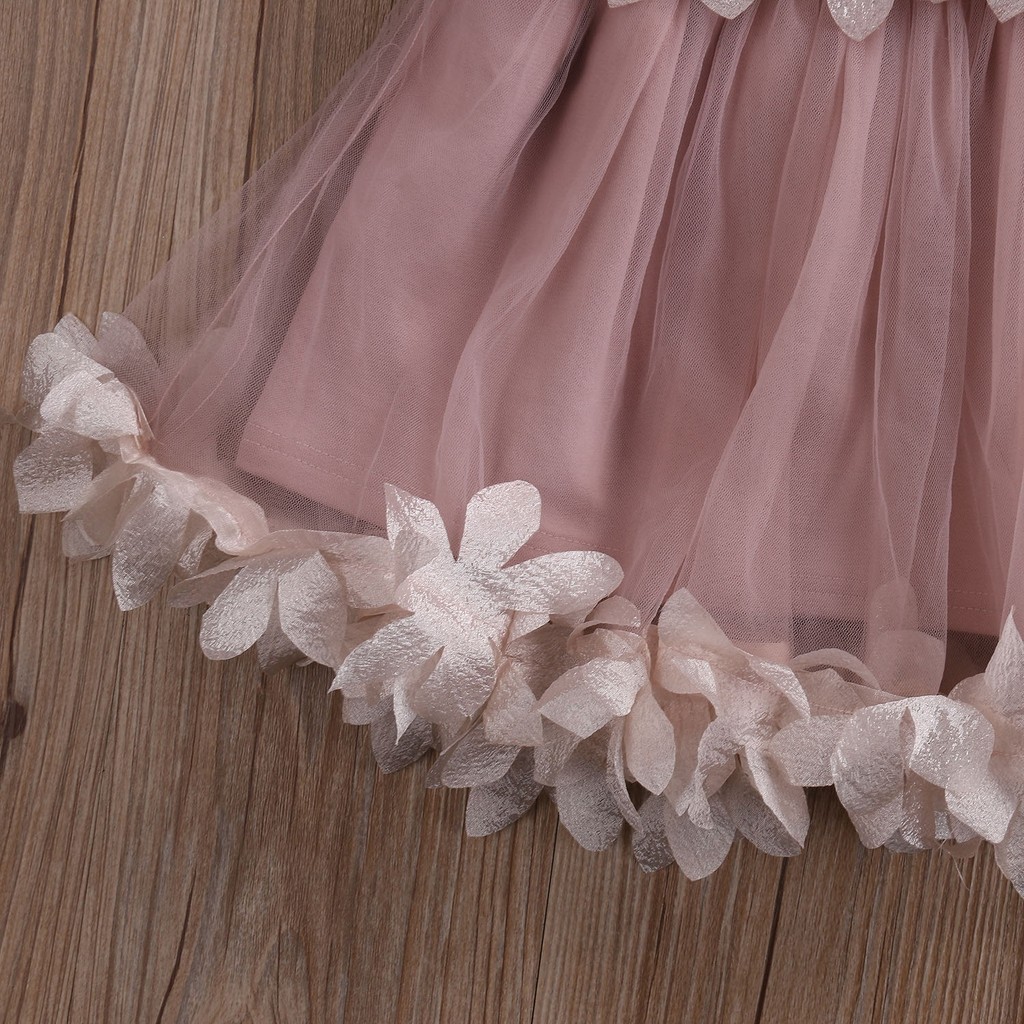 ❤XZQ-Pageant Toddler Kids Girls Pricness Bridesmaid Tulle Petal Formal Party Dresses