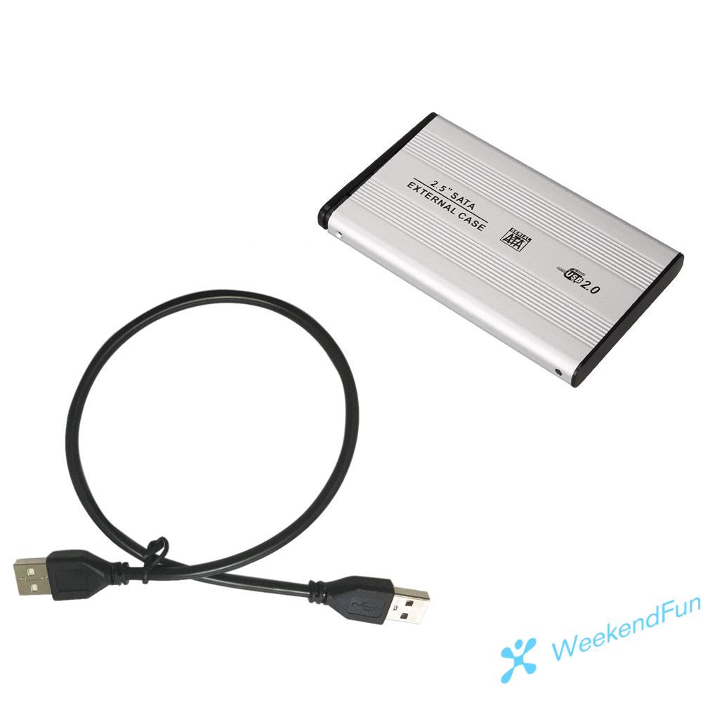 Hộp Đựng Ổ Cứng Ngoài 2.5 Inch Usb 2.0 Sata Bằng Hợp Kim Nhôm | BigBuy360 - bigbuy360.vn
