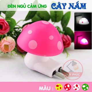 Đèn ngủ cây nấm 3w cảm biến ánh sáng