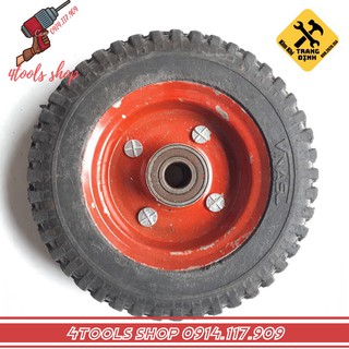 Bánh xe  cao su 20cm dùng để thay thế xe đẩy hàng 2 bánh hoặc 4 bánh - ko bao gồm vòng bi