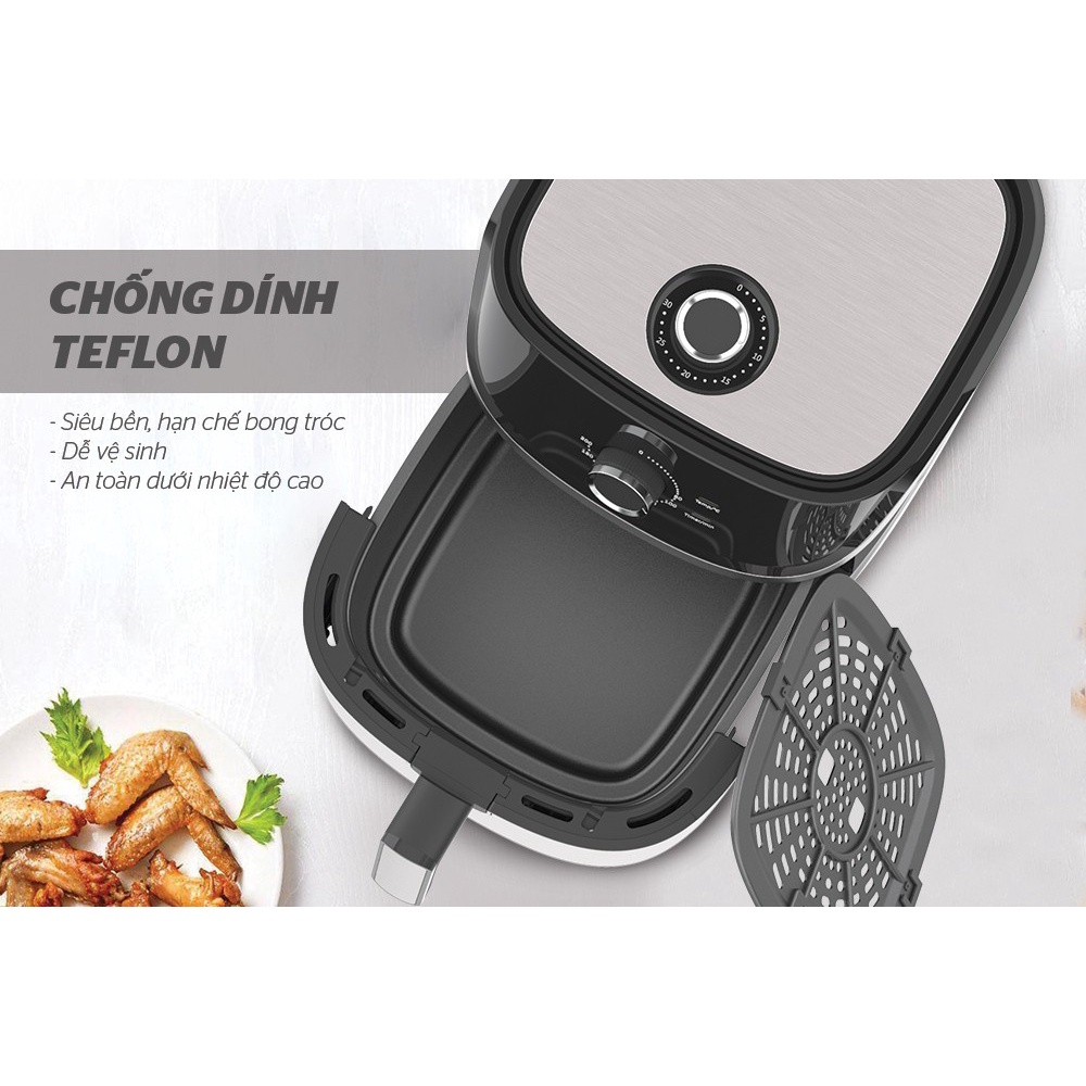 NỒI CHIÊN KHÔNG DẦU 6L SUNHOUSE SHD4027