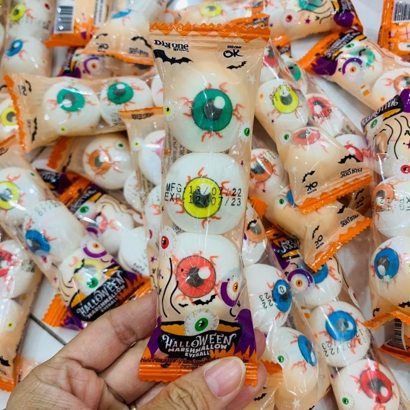 Kẹo Mashmallow con mắt Halloween Thái