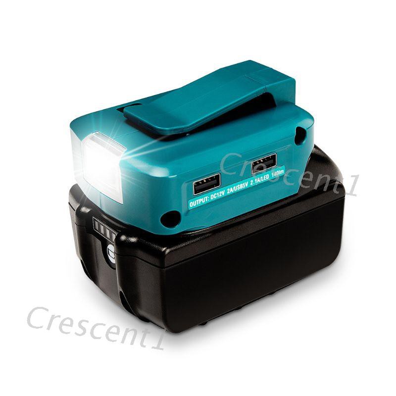 CRE 14.4/18V Li-on Battery Dual USB Port with LED Light Spotlight for Makita Outdoor