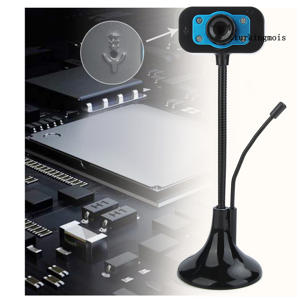 TSP_HD Webcam USB Night Vision Video Recording Camera with Mic for Laptop Desktop PC