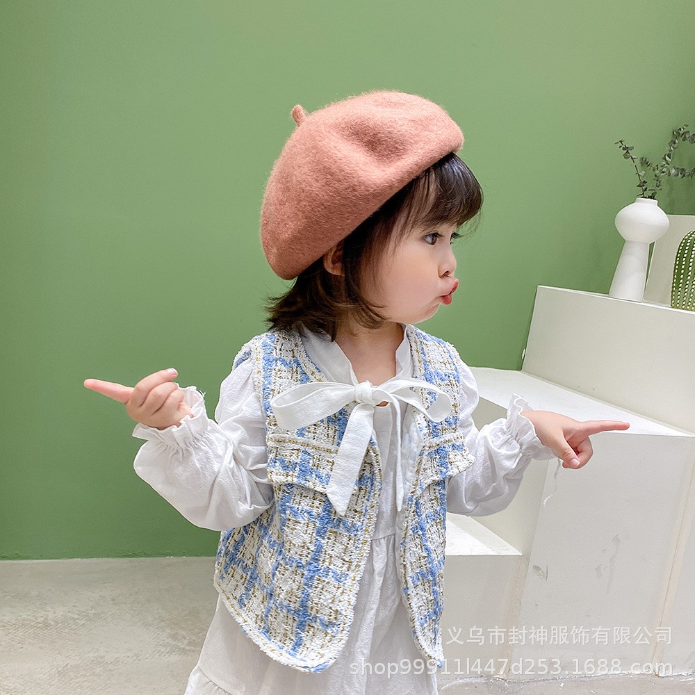 Mũ nồi cho bé, mũ beret dạ + dây rút ( túi zip ) hàng chuẩn xịn