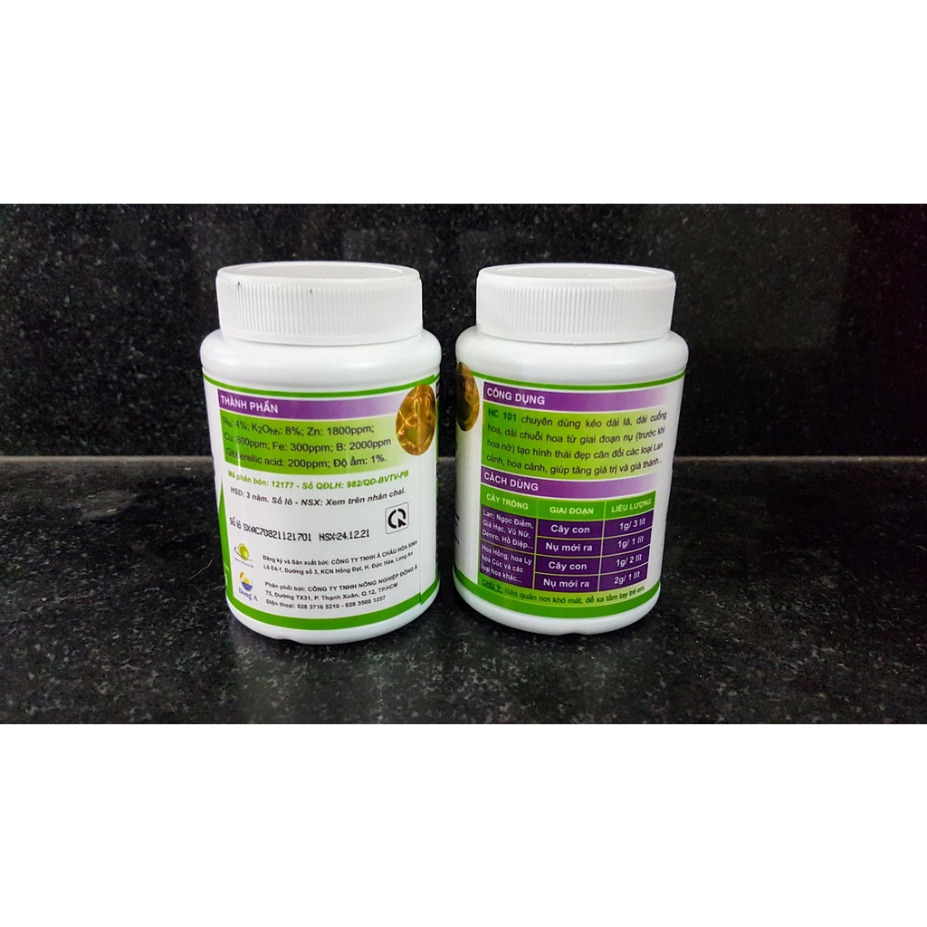 HC 101 phân bón vi lượng kéo dài lá dài chuổi hoa hủ 60gr