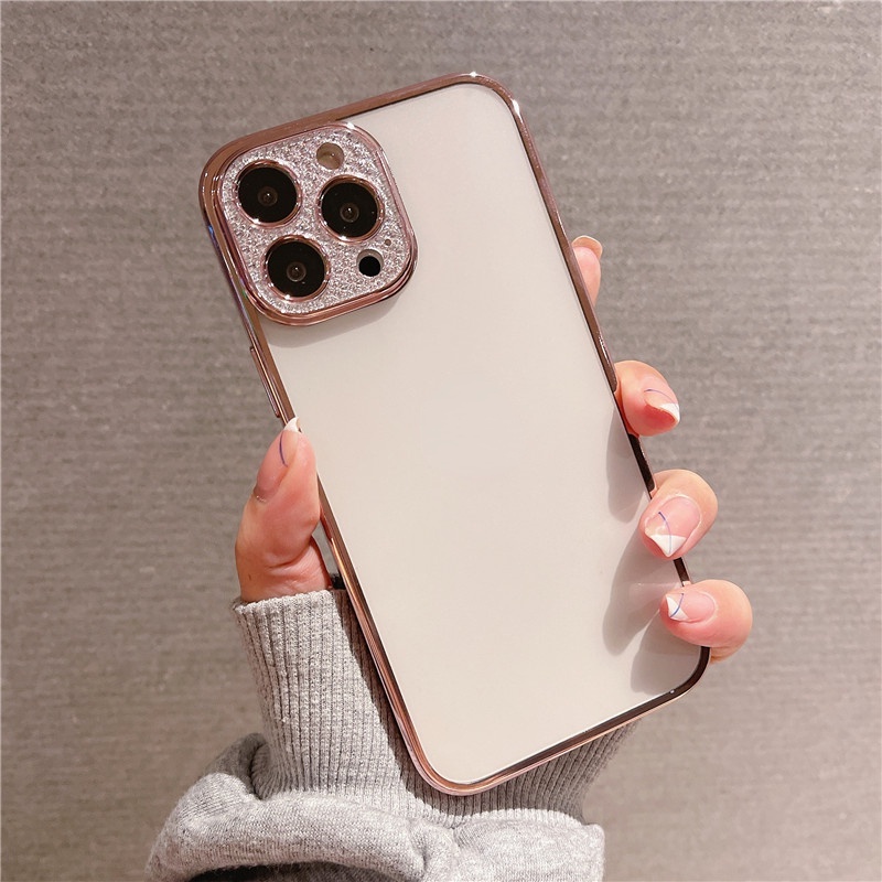 Ốp điện thoại dẻo mạ điện bảo vệ ống kính camera thích hợp cho iPhone 13 Pro 12 11 Pro Max 11 11 Pro 12 Pro
