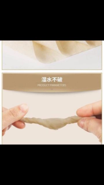 Giấy ăn lá trúc - Giấy ăn bamboo thấm nước không bị vụn cực sạch