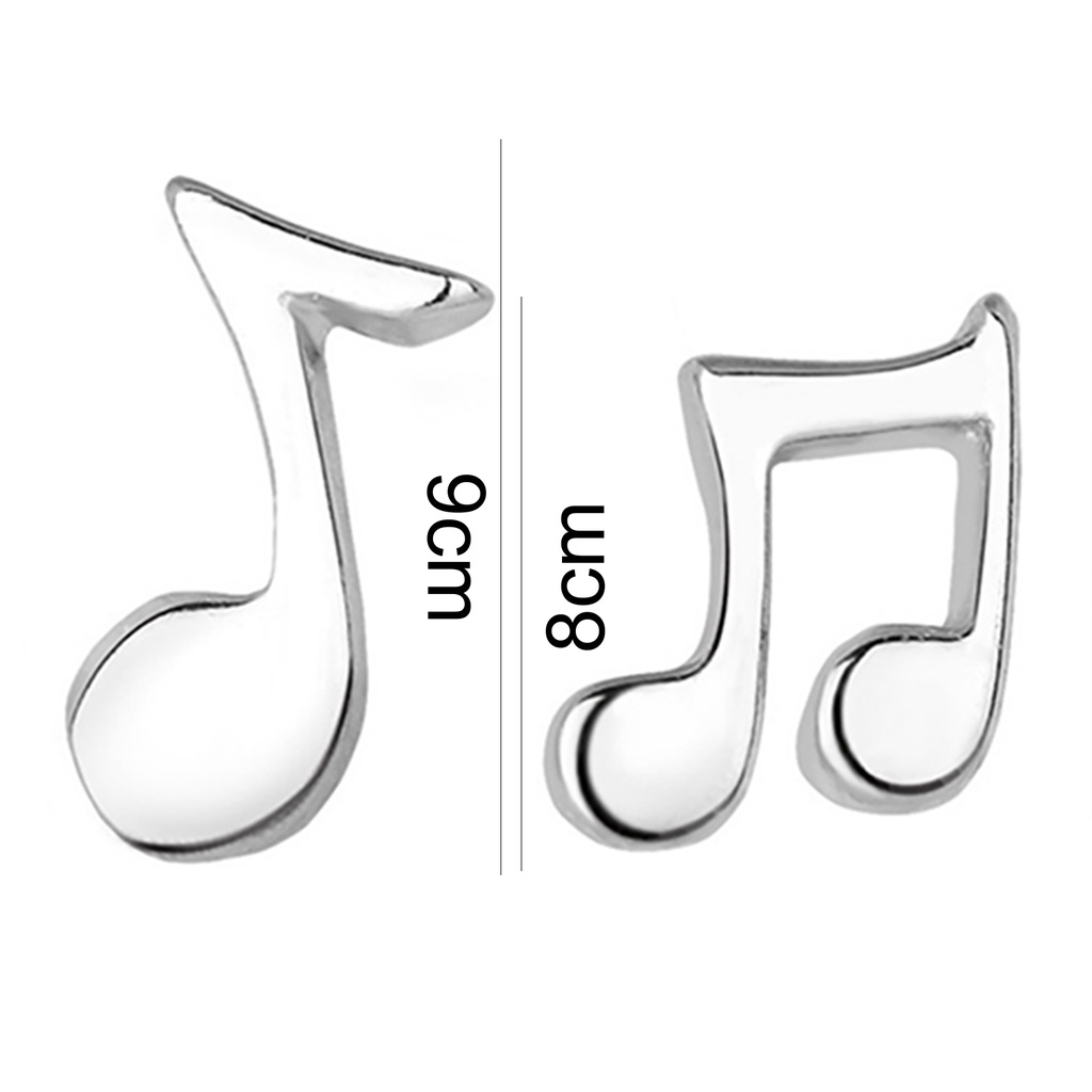 Cặp khuyên tai mạ bạc hình nốt nhạc xinh xắn cá tính dành cho nữ