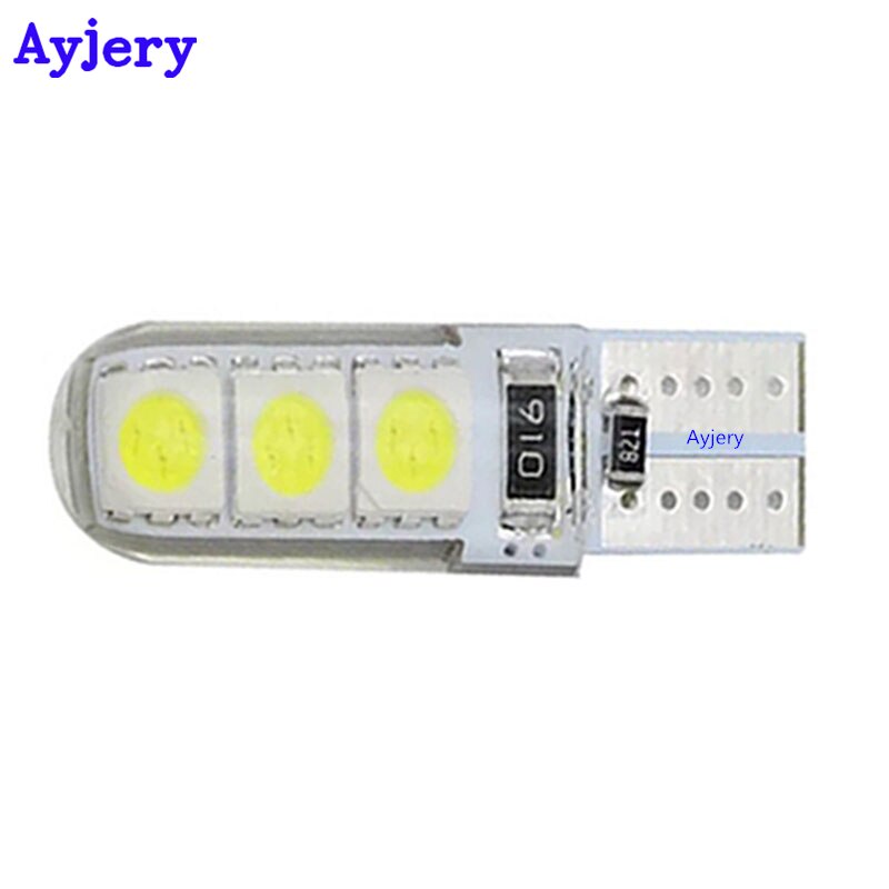1 Đèn Led T10 W5W 194 Silica 5050 6 SMD 12V Siêu Sáng Gắn Biển Số Xe Hơi