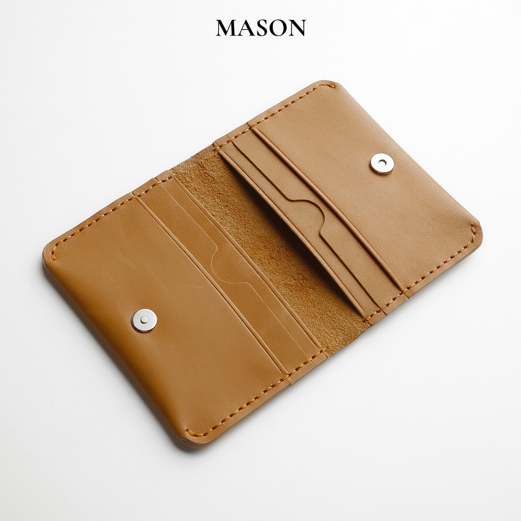 Ví mini cardholder cầm tay nhỏ gọn SCOTT da nhập khẩu Unisex nam nữ thương hiệu MASON - M04