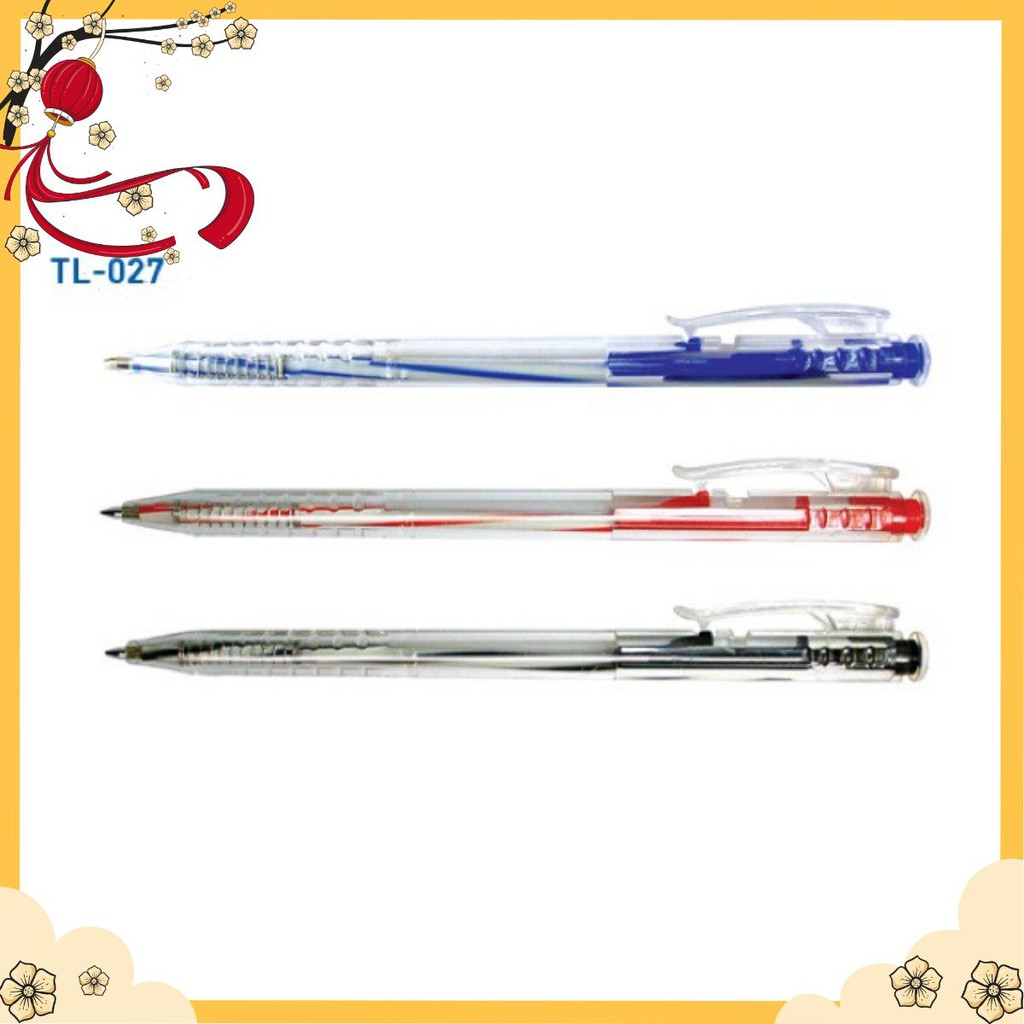 10 Bút Bi Thiên Long 027 (có mực Tím)