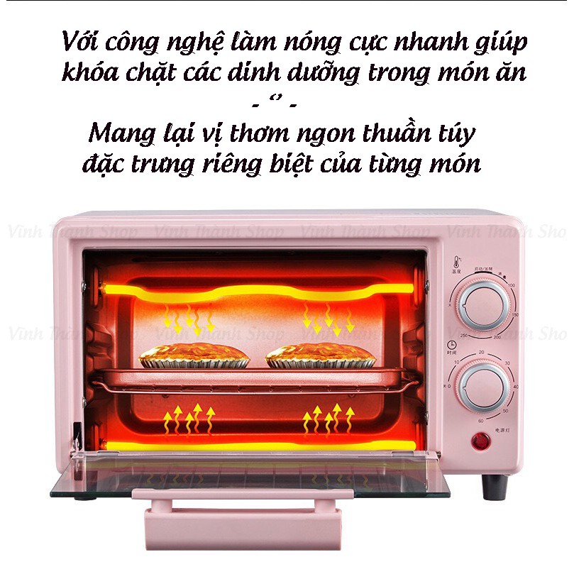 Lò Nướng Bánh Mini Đa Năng Dung Tích 10 Lít Và 12 Lít Rã Đông Nhanh - Lò Nướng Điện