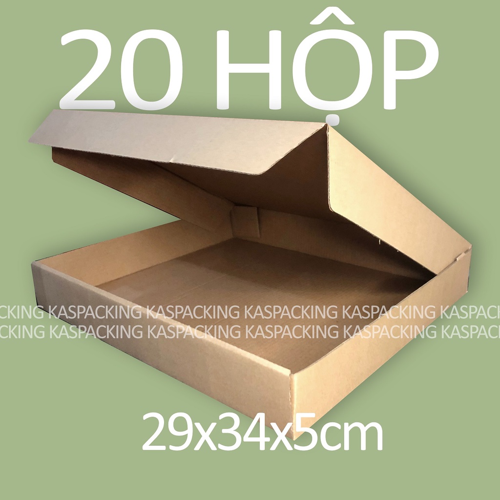 29x34x5 cm - 20 Thùng hộp carton để đựng hàng size lớn.