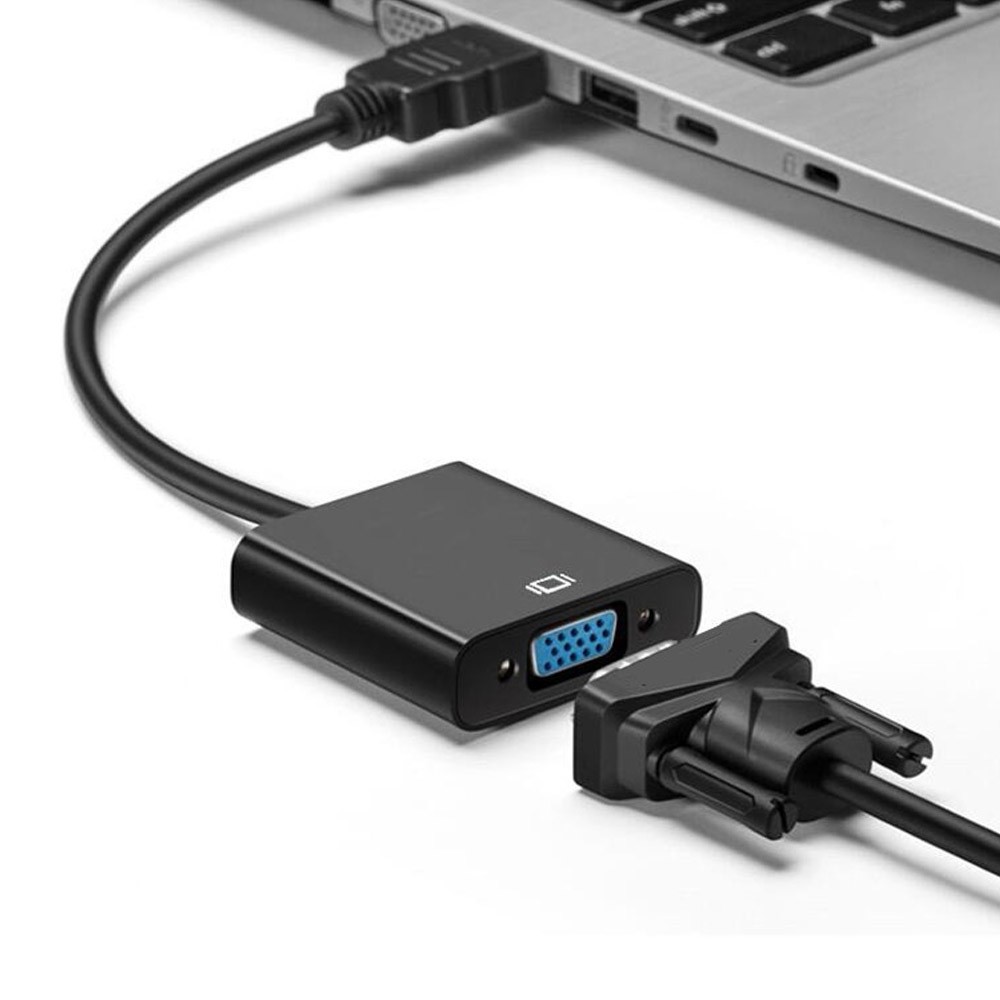 POWER Cáp Chuyển Đổi Hdmi Sang Vga Với Cổng Âm Thanh Micro Usb Cho Máy Tính