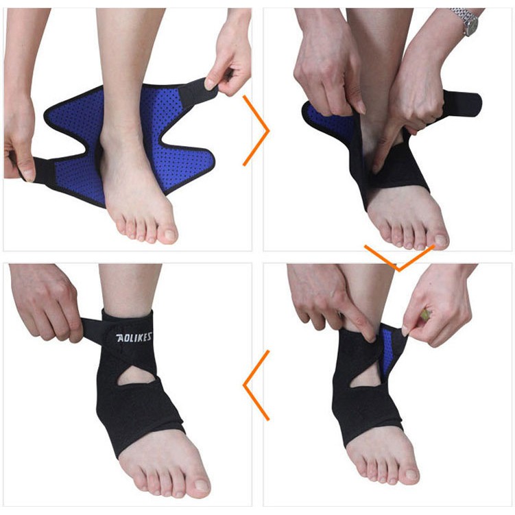 Đai cuốn cổ chân, bảo vệ MẮT CÁ CHÂN có cuốn, chuyên gym, chính hãng - Aolikes A 4546