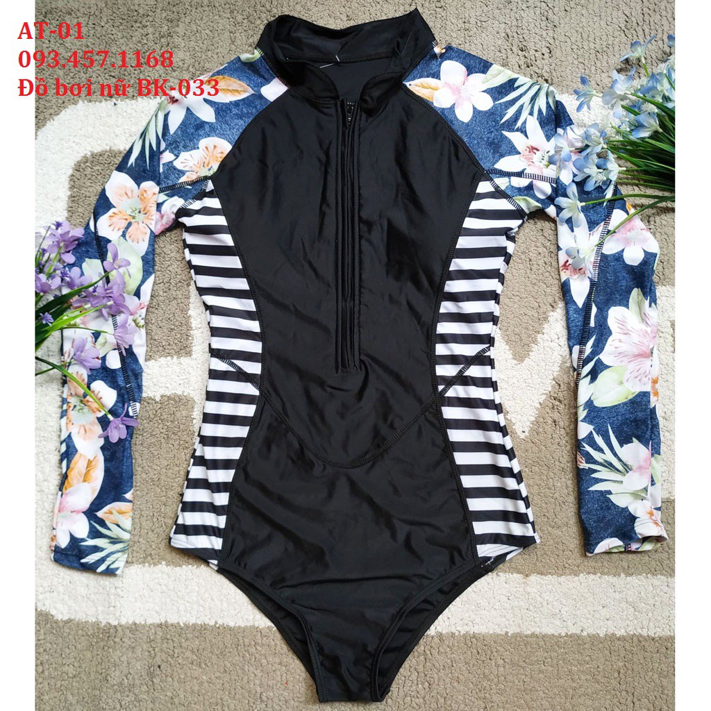 [HÌNH THẬT] Đồ bơi nữ, bikini liền thân dài tay duyên dáng BK-033i | BigBuy360 - bigbuy360.vn