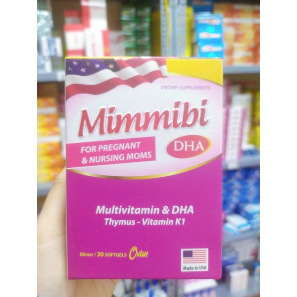 Mimmibi - Bổ sung dưỡng chất trong giai đoạn phụ nữ mang thai và cho con bú - 30 viên - hinew