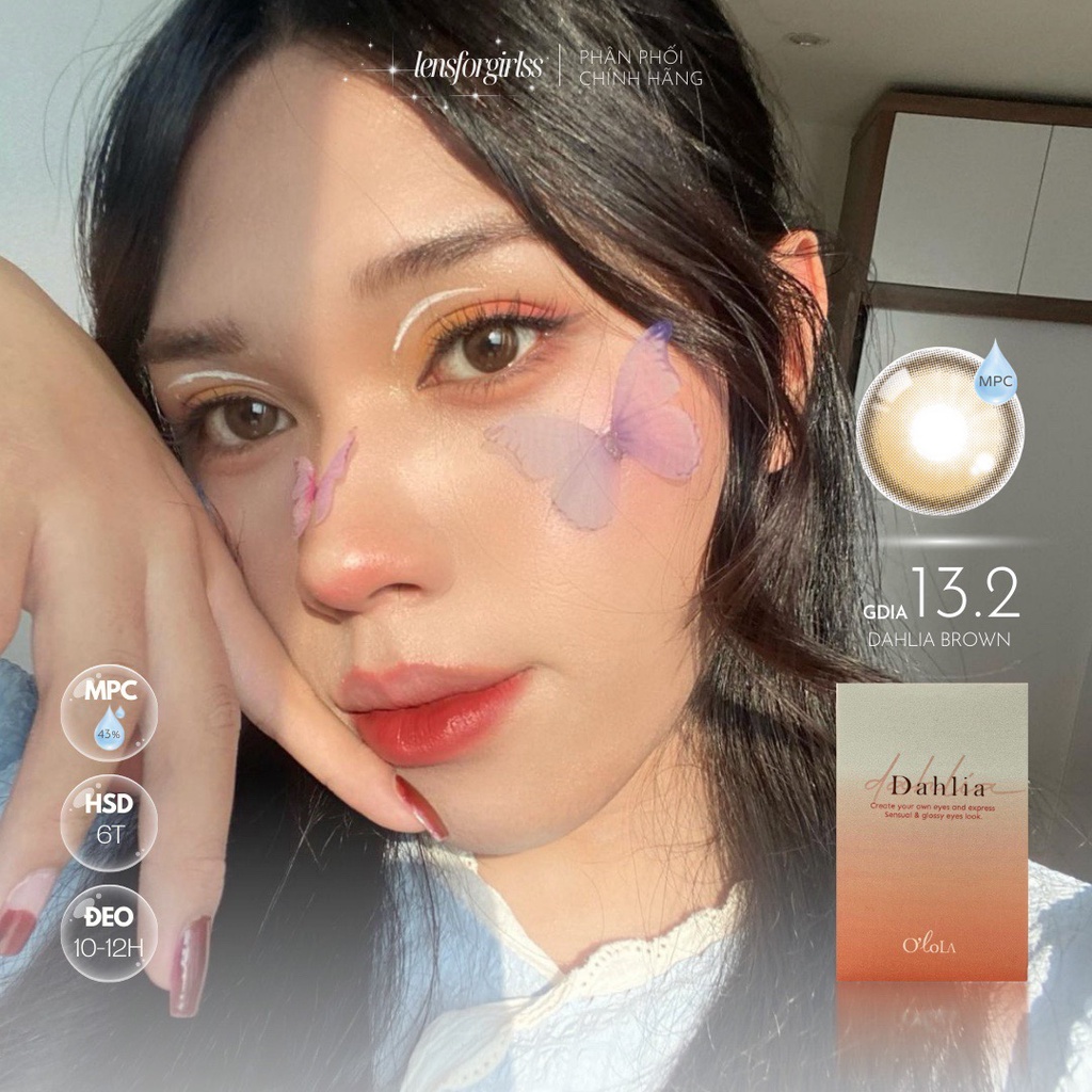 Kính áp tròng nâu phủ bóng tự nhiên DAHLIA BROWN MPC dành cho mắt nhạy cảm | Lens cận| LENSFORGIRLSS