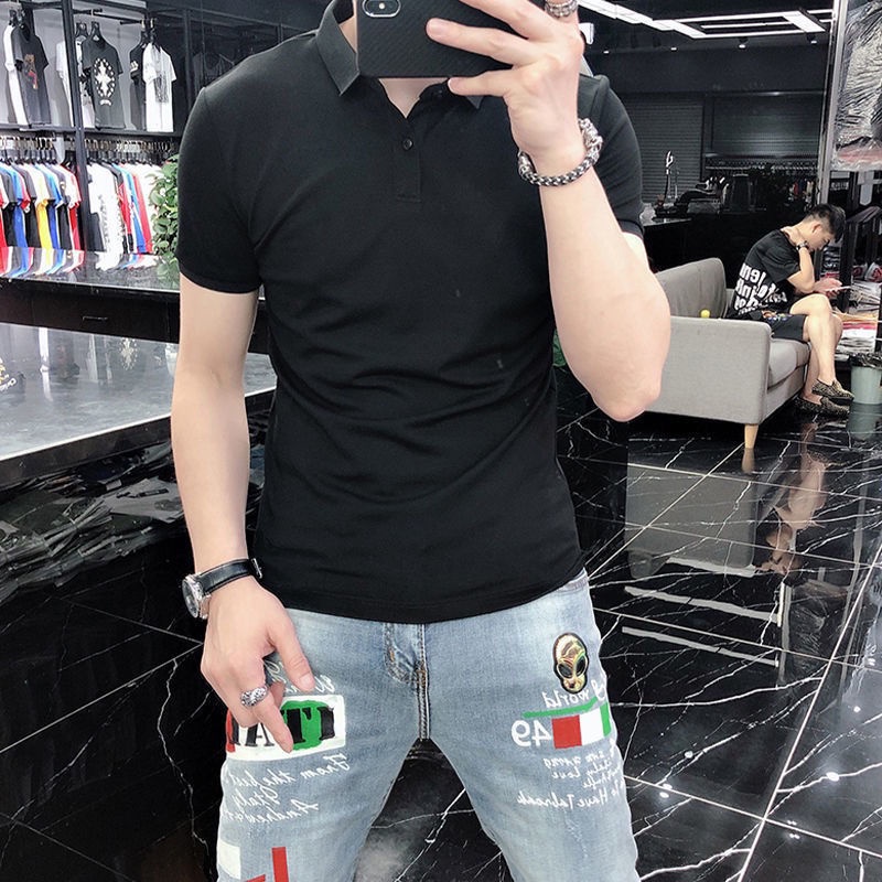 Áo thun nam POLO trơn vải cá sấu cotton cao cấp ngắn tay cực sang trọng