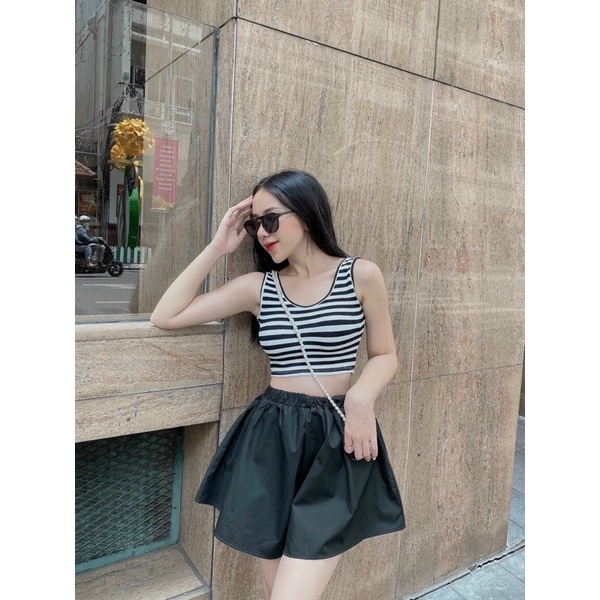 SET ÁO HAI DÂY SỌC KÈM QUẦN SHORT PHỒNG