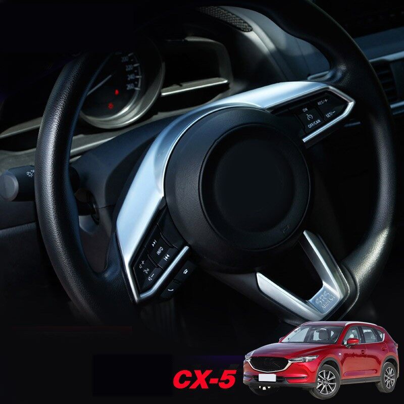 Khung Bảo Vệ Vô Lăng Xe Hơi Bằng ABS Mạ Crom Chuyên Dụng Cho Zerui Mazda CX-5 CX5 2018-2022