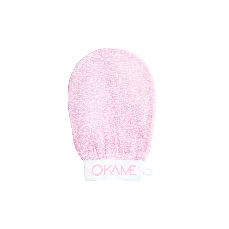 [HB Gift] Bao Tay Lụa Tẩy Da Chết Ngừa Mụn Lưng Okame Natural Fiber Exfoliating Glove