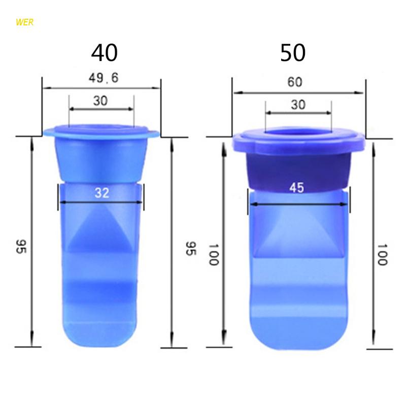 1 bộ 40/50 ống silicone gắn lỗ thoát nước sàn nhà tắm/nhà bếp chống mùi hôi