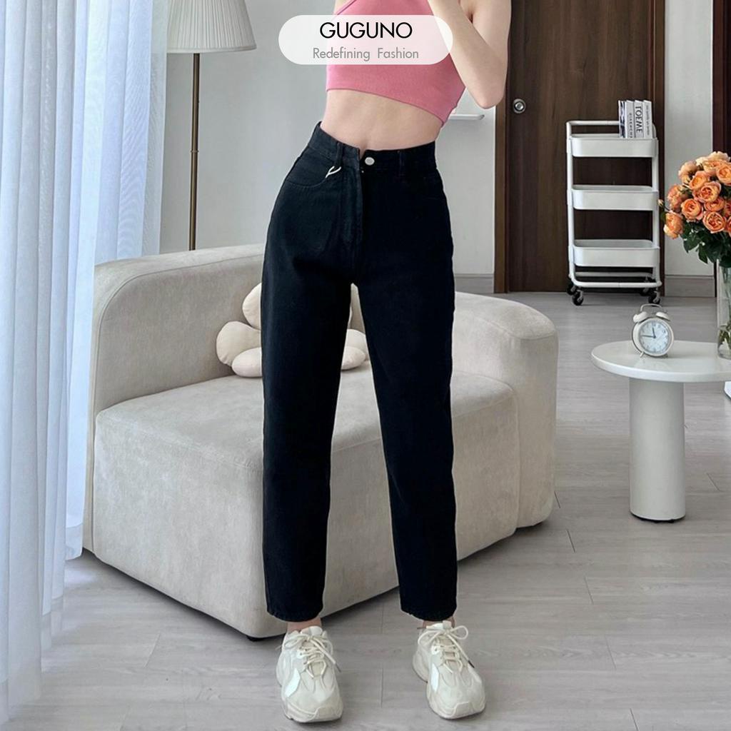 Quần jeans nữ baggy cạp cao GUGUNO