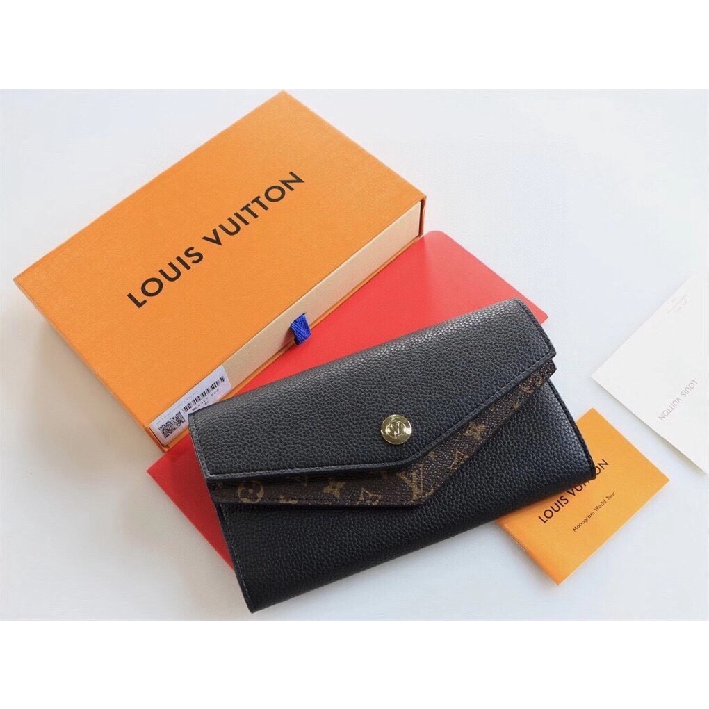 Ví dài da thật in họa tiết monogram thời trang cao cấp Louis Vuitton LV...