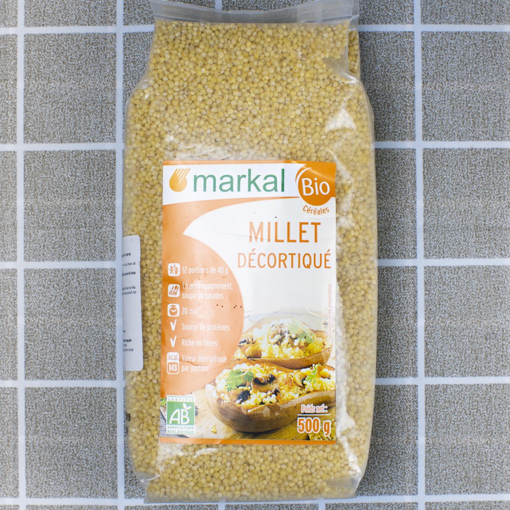 [100g] Hạt Kê Hữu Cơ Đã Bóc Vỏ Markal