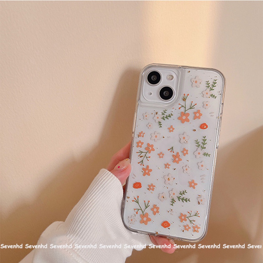 Ốp Điện Thoại Họa Tiết Đôi Mắt &amp; Hoa Nhỏ Xinh Chất Lượng Cao Cho iPhone 13 12 11 Pro Max SE2020 X XR Xs Max 7 8 6 6s Plus