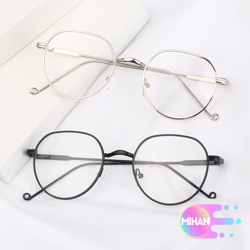 Kính cận gọng tròn kim loại siêu nhẹ nhiều màu sắc