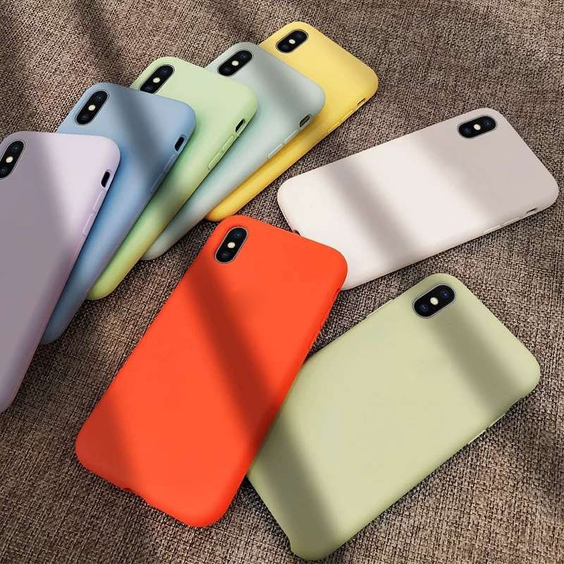 Ốp điện thoại silicone dẻo cho iphone 6 6s plus 7 8 plus X XR XS Max