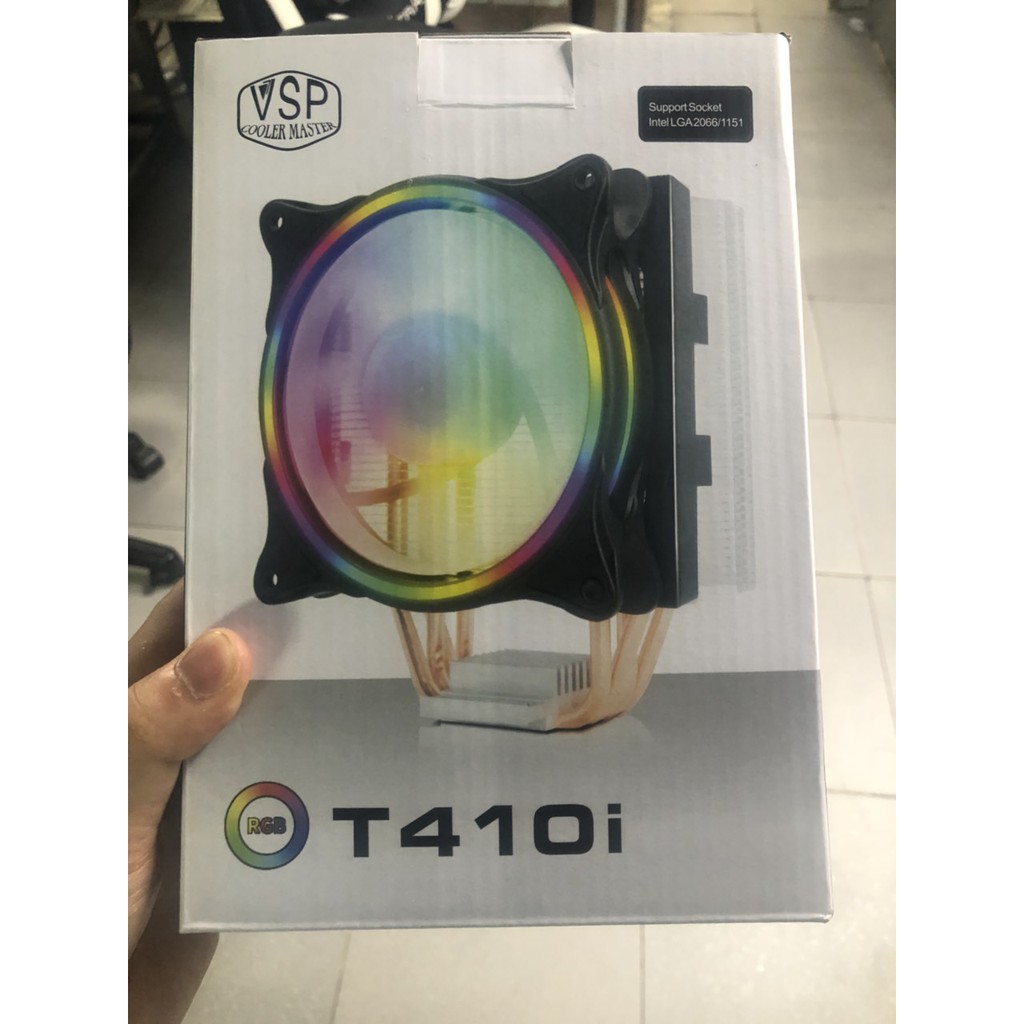 Tản Nhiệt CPU VSP Cooler Master T410i Led RGB, tản nhiệt khí ống đồng