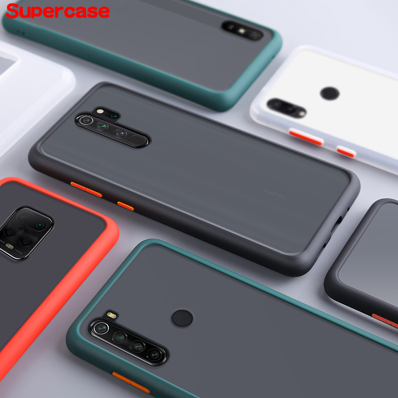 Ốp lưng cứng viền mềm mặt nhám chống sốc cho Xiaomi Redmi K30 Pro Note 8 7 Pro 8T 8A 7A