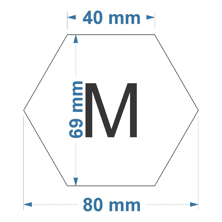 [COMBO] Sỉ 50 set gương dán tường 3D lục giác - size M