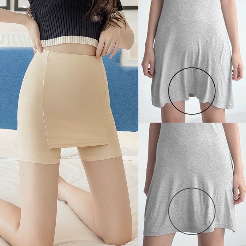 Quần mặc trong váy giúp che an toàn vùng tam giác không sợ vết hằn khi mặc gió thổi , chất thun lạnh 3 màu cơ bản