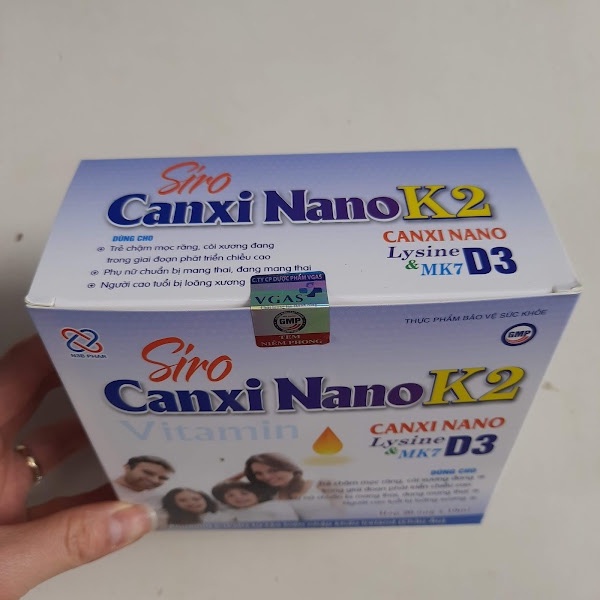 Hộp 20 ống - Siro canxi ống cho trẻ từ 0 tháng tuổi bổ sung Vitamin D3 K2 MK7 - Siro CANXI NANO K2 - AQUAMIN F